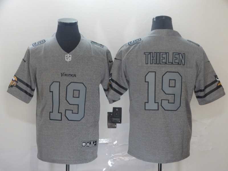 Nike Vikings 19 Adam Thielen 2019 Gray Gridiron Gray Vapor Untouchable Limited Jersey,We sell and wholesale Nike Vikings 19 Adam Thielen 2019 Gray Gridiron Gray Vapor Untouchable Limited Jersey on line form chian!